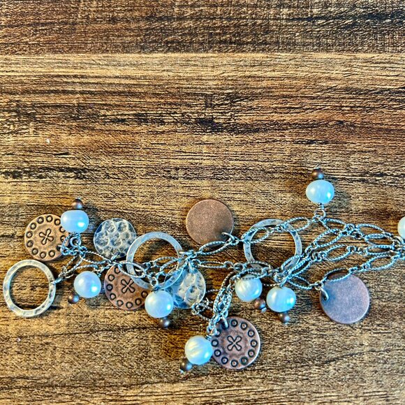 Silpada Sterling Silver Layered Look Necklace with Charms - Picture 5 of 5